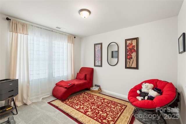 13327 Savaine St, Charlotte, NC 28278 - sitting room featuring carpet and baseboards