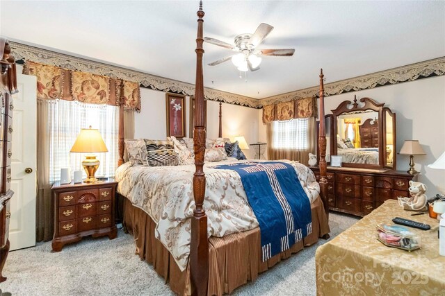 1104 Colony Ct, Gastonia, NC 28056 - carpeted bedroom featuring ceiling fan