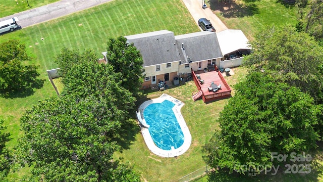 1104 Colony Ct, Gastonia, NC 28056 - aerial view of a pool