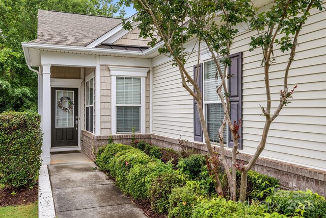 19157 Mallard Dr, Fort Mill, SC 29707 - doorway to property with roof with shingles