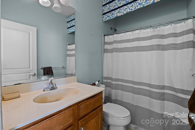 19157 Mallard Dr, Fort Mill, SC 29707 - full bath featuring toilet, vanity, and a shower with shower curtain