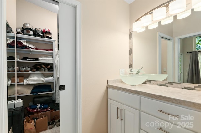 145 Old Still Rd, Maggie Valley, NC 28751 - bathroom with vanity and a walk in closet