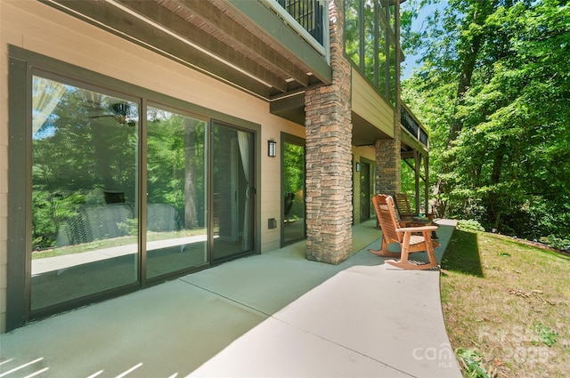 145 Old Still Rd, Maggie Valley, NC 28751 - view of patio / terrace with a balcony