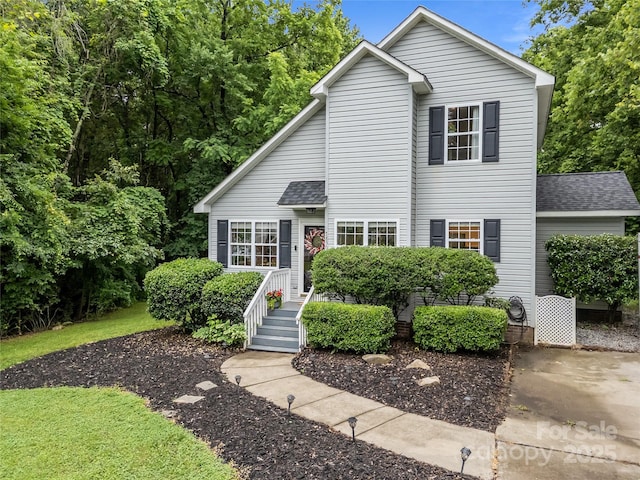 7830 Sarah Dr, Denver, NC 28037 - view of front facade with a shingled roof