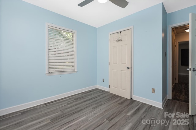 172 Valleybrook Dr Unit 8, Denver, NC 28037 - unfurnished bedroom with wood finished floors and ceiling fan