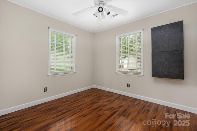 172 Valleybrook Dr Unit 8, Denver, NC 28037 - unfurnished room featuring dark wood finished floors, a ceiling fan, and ornamental molding