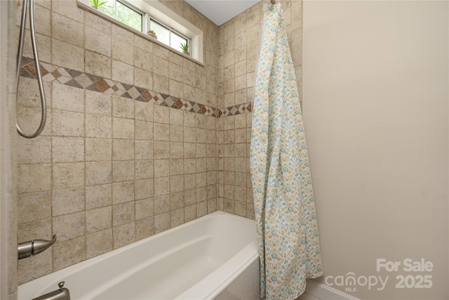 172 Valleybrook Dr Unit 8, Denver, NC 28037 - bathroom with shower / tub combo with curtain and baseboards