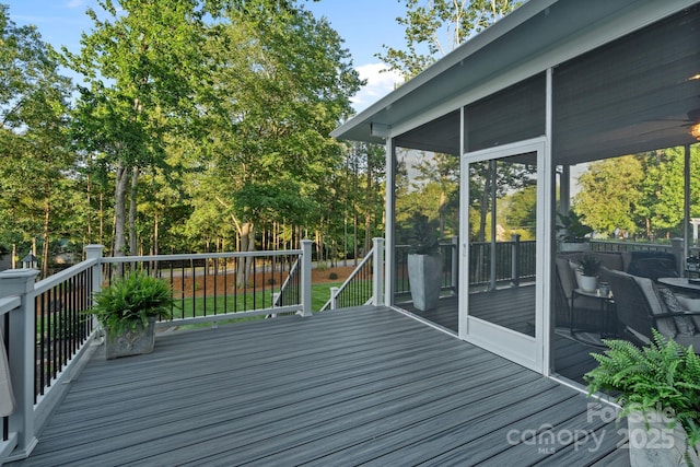 118 Tuscany Trl, Mooresville, NC 28117 - wooden deck featuring a sunroom