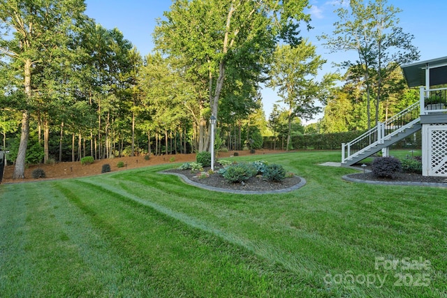 118 Tuscany Trl, Mooresville, NC 28117 - view of grassy yard featuring stairway