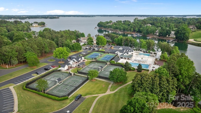 118 Tuscany Trl, Mooresville, NC 28117 - aerial view of property's location with a large body of water and a pool area