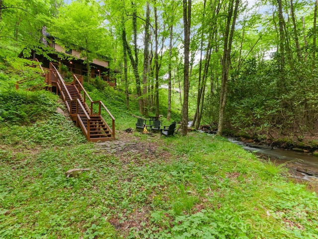 306 Mashstomp Rd, Maggie Valley, NC 28751 - view of yard with stairway