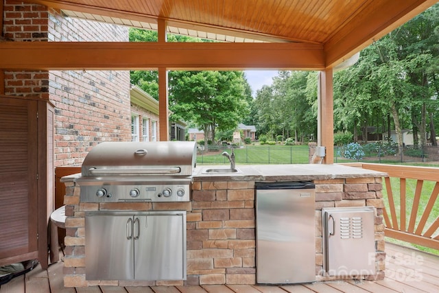 100 Woodwinds Dr, Mount Holly, NC 28120 - view of patio with a sink