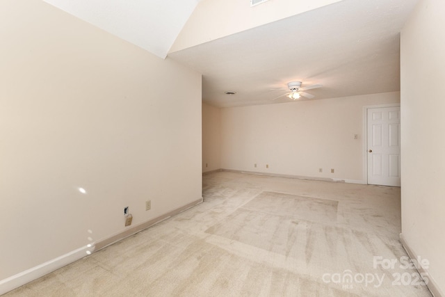 1750 Trellis Dr, Rock Hill, SC 29732 - spare room with a ceiling fan, light carpet, and baseboards