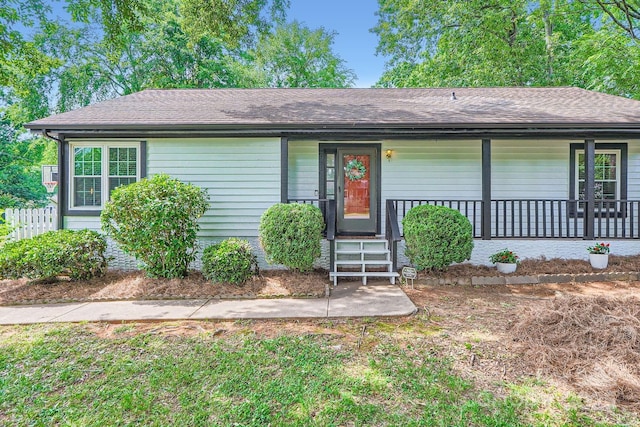 2009 Pinevalley Rd, Rock Hill, SC 29732 - view of front facade featuring covered porch and a shingled roof