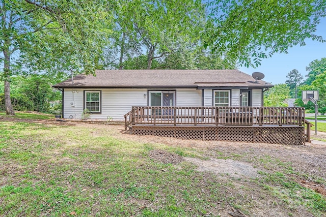 2009 Pinevalley Rd, Rock Hill, SC 29732 - view of front facade with a deck and a front yard