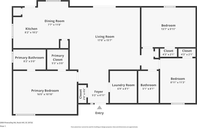 2009 Pinevalley Rd, Rock Hill, SC 29732 - home floor plan