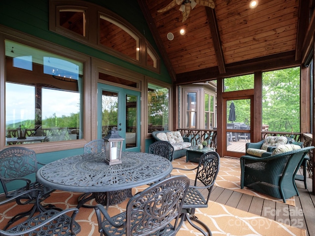 41 Annakesta Ct, Brevard, NC 28712 - sunroom / solarium with an outdoor living space and french doors