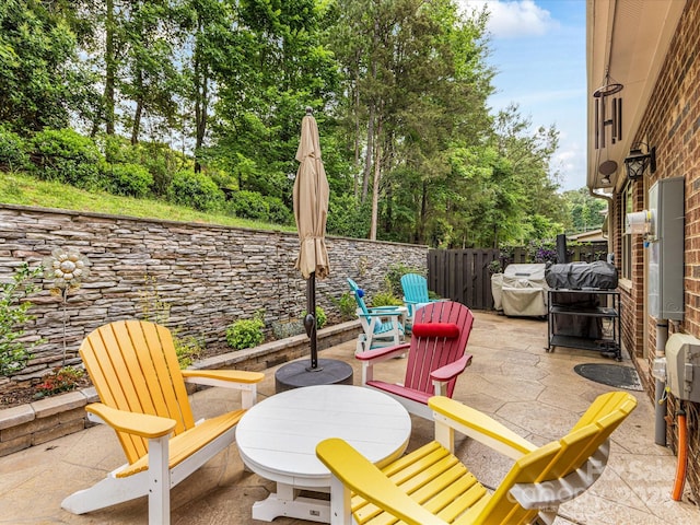 5030 Waldron Meadow Dr, Charlotte, NC 28226 - view of patio featuring view of wooded area