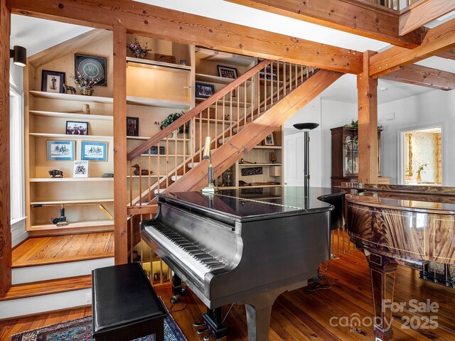 1360 Skunk Hollow Rd, Campobello, SC 29322 - stairs with hardwood / wood-style flooring