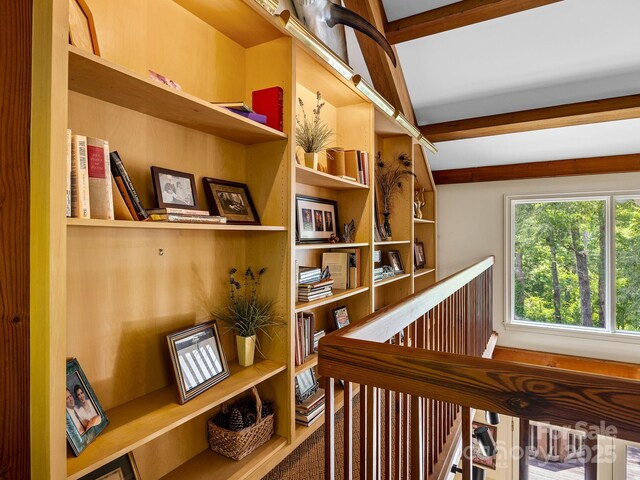 1360 Skunk Hollow Rd, Campobello, SC 29322 - corridor featuring beam ceiling
