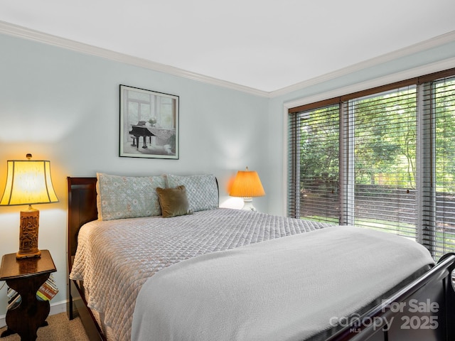 1360 Skunk Hollow Rd, Campobello, SC 29322 - carpeted bedroom with multiple windows, crown molding, and baseboards
