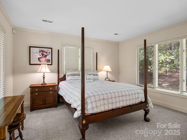 1360 Skunk Hollow Rd, Campobello, SC 29322 - bedroom featuring carpet, baseboards, and crown molding