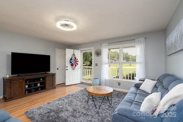 103 Poplar Trl, Rockwell, NC 28138 - living area featuring wood finished floors and a textured ceiling