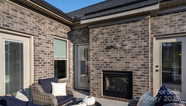 411 Newstyle Way, Gastonia, NC 28056 - view of patio / terrace with an outdoor brick fireplace