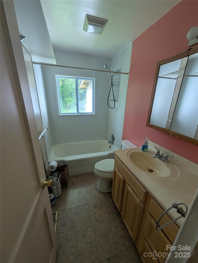 720 New Market Rd, Tryon, NC 28782 - bathroom featuring toilet,  shower combination, and vanity