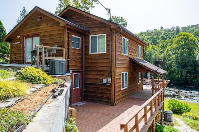 5430 Ela Rd, Whittier, NC 28789 - view of side of property featuring cooling unit and a deck