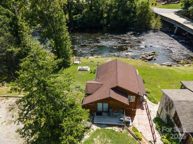 5430 Ela Rd, Whittier, NC 28789 - aerial view of property and surrounding area with a large body of water