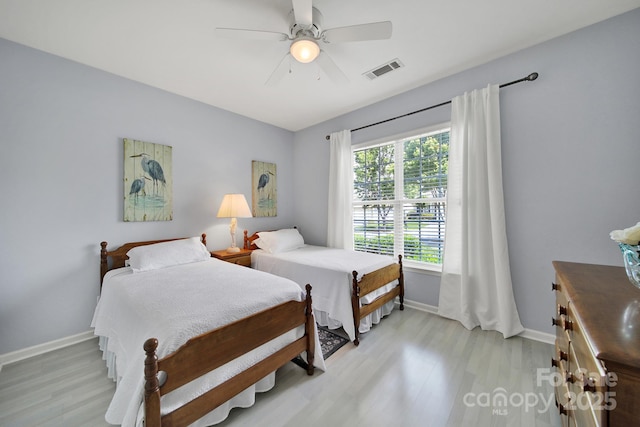 2224 Hartwell Ln, Fort Mill, SC 29707 - bedroom with baseboards, light wood-style floors, and ceiling fan