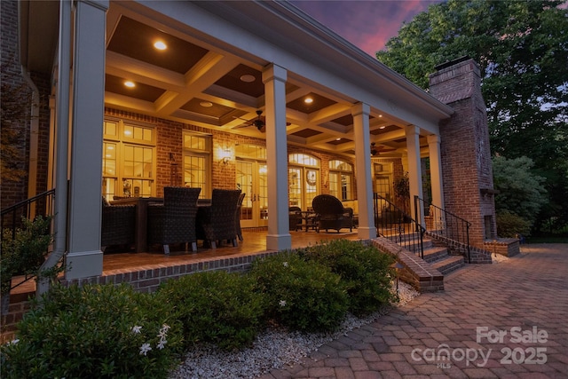 1509 Churchill Downs Dr, Waxhaw, NC 28173 - view of patio featuring french doors