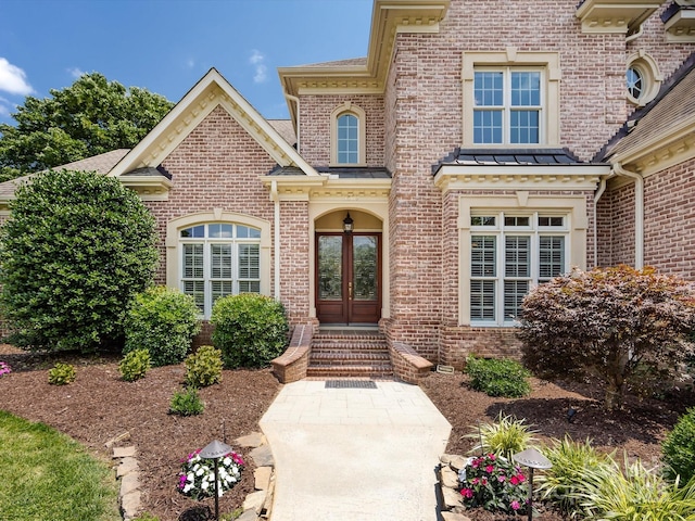 1509 Churchill Downs Dr, Waxhaw, NC 28173 - entrance to property featuring brick siding and french doors