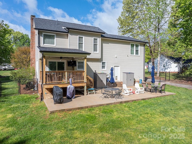 107 Ingonish Dr, Gastonia, NC 28056 - back of property featuring a chimney and a patio