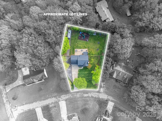 107 Ingonish Dr, Gastonia, NC 28056 - aerial view of property and surrounding area with property parcel outlined