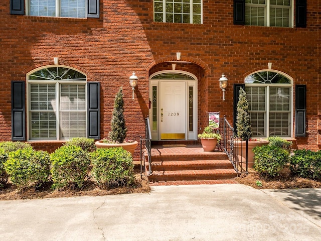 1209 S S St, Gastonia, NC 28052 - doorway to property with brick siding
