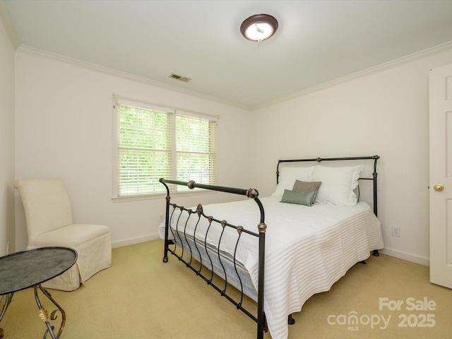 1209 S S St, Gastonia, NC 28052 - carpeted bedroom with crown molding and baseboards