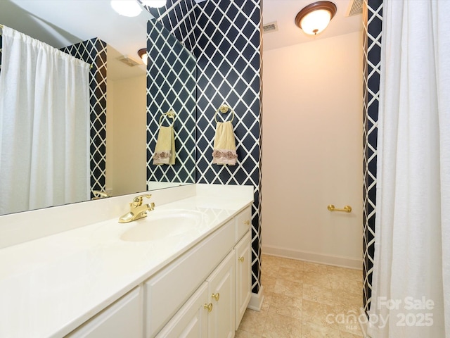 1209 S S St, Gastonia, NC 28052 - full bath featuring vanity and baseboards