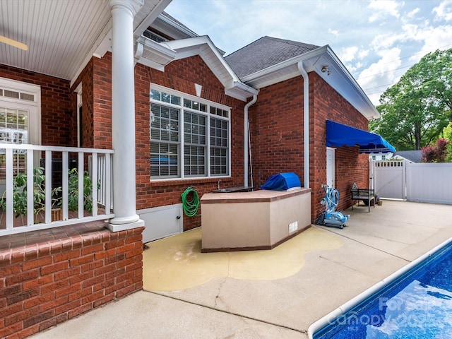 1209 S S St, Gastonia, NC 28052 - porch featuring a gate and a patio