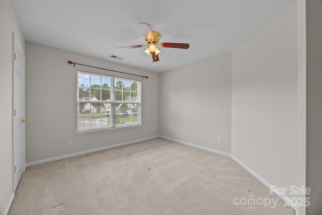 423 Courtland Ct, Kannapolis, NC 28081 - spare room with baseboards, carpet, and ceiling fan