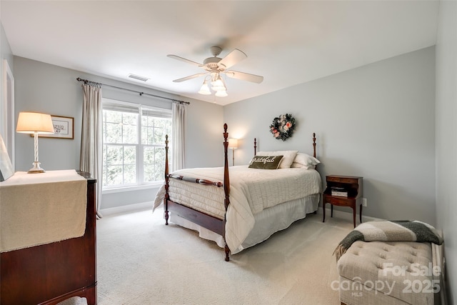 701 Larkridge Ct, Rock Hill, SC 29730 - bedroom featuring light colored carpet, baseboards, and ceiling fan