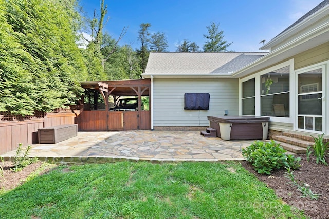 21 Hope Rd, Weaverville, NC 28787 - view of patio with a hot tub