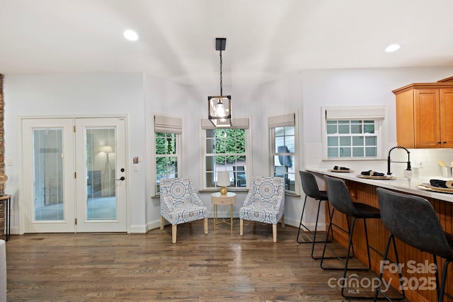 21 Hope Rd, Weaverville, NC 28787 - dining space featuring dark wood-style floors, recessed lighting, and baseboards