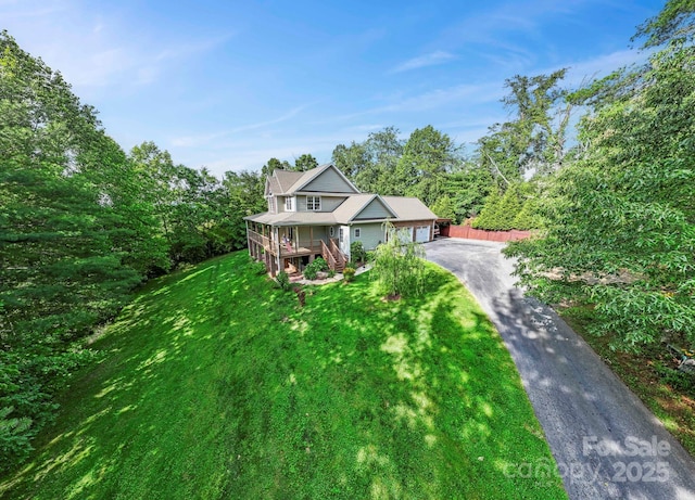 21 Hope Rd, Weaverville, NC 28787 - view of front of home with driveway and a front lawn