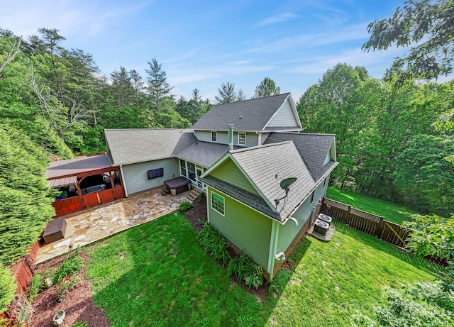 21 Hope Rd, Weaverville, NC 28787 - back of house featuring a patio area and a shingled roof