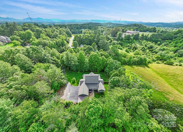 21 Hope Rd, Weaverville, NC 28787 - aerial view of property and surrounding area featuring a forest and a mountain backdrop