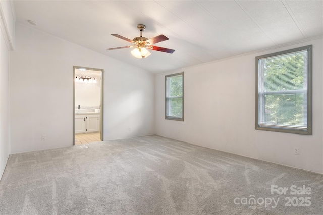 4648 Rifle Range Rd, Conover, NC 28613 - carpeted empty room with healthy amount of natural light, ceiling fan, and lofted ceiling