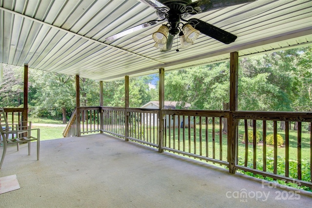 4648 Rifle Range Rd, Conover, NC 28613 - view of patio with ceiling fan