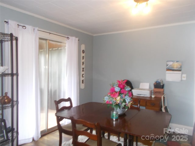 187 Cartledge Creek Rd, Rockingham, NC 28379 - dining space with ornamental molding